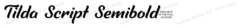 Tilda Script Semibold字体转换
